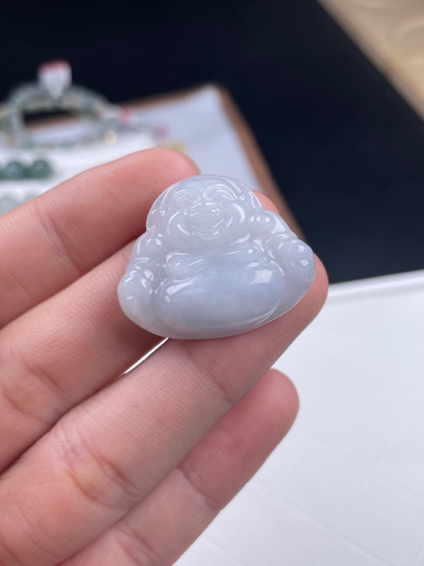 天然缅甸A货翡翠佛公