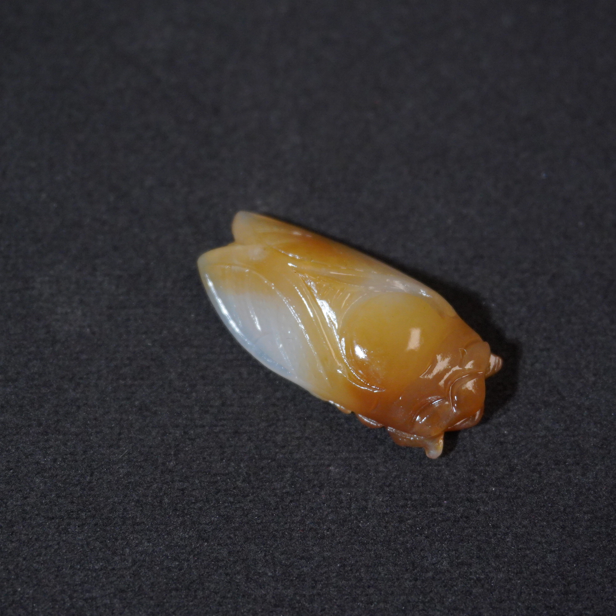 64G6  清   和田玉玉蝉吊坠