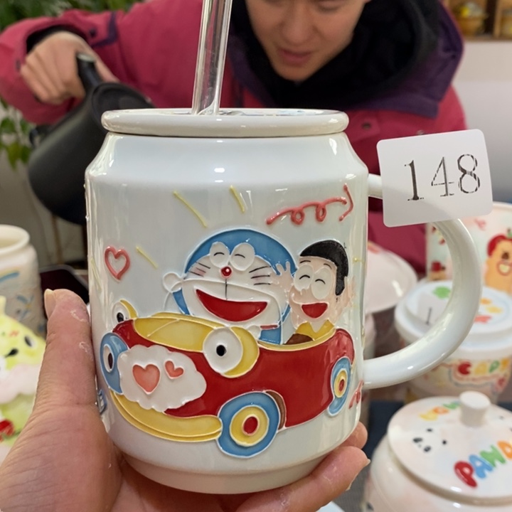 杯景德镇釉下彩手绘