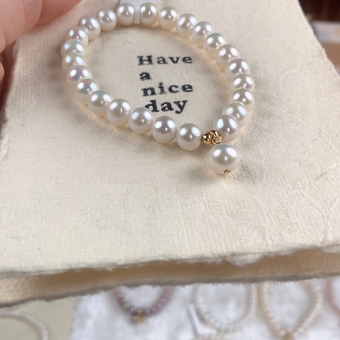 淡水珍珠手绳银S925镶嵌