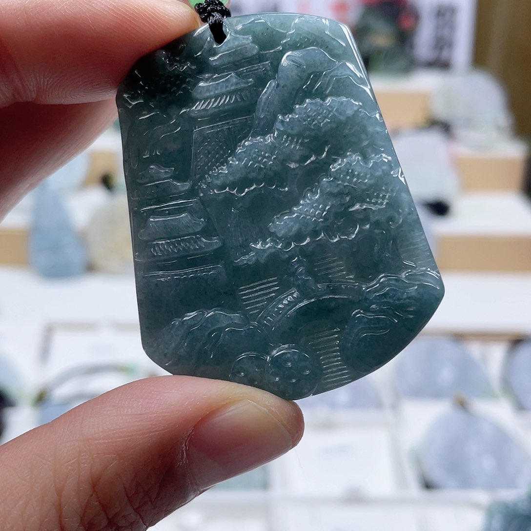翡翠颈饰未镶嵌0356挂件
