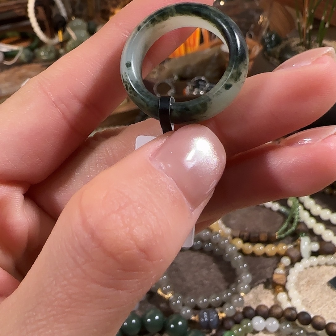 烟***鱼银S925天然无优化戒圈