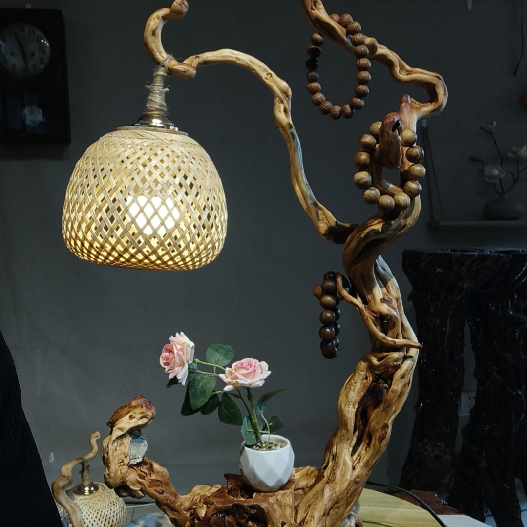 *****木随形意境茶灯台灯