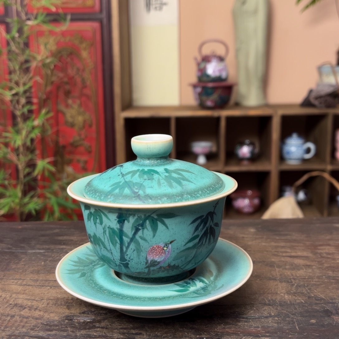 杯柴烧手工手绘陶瓷