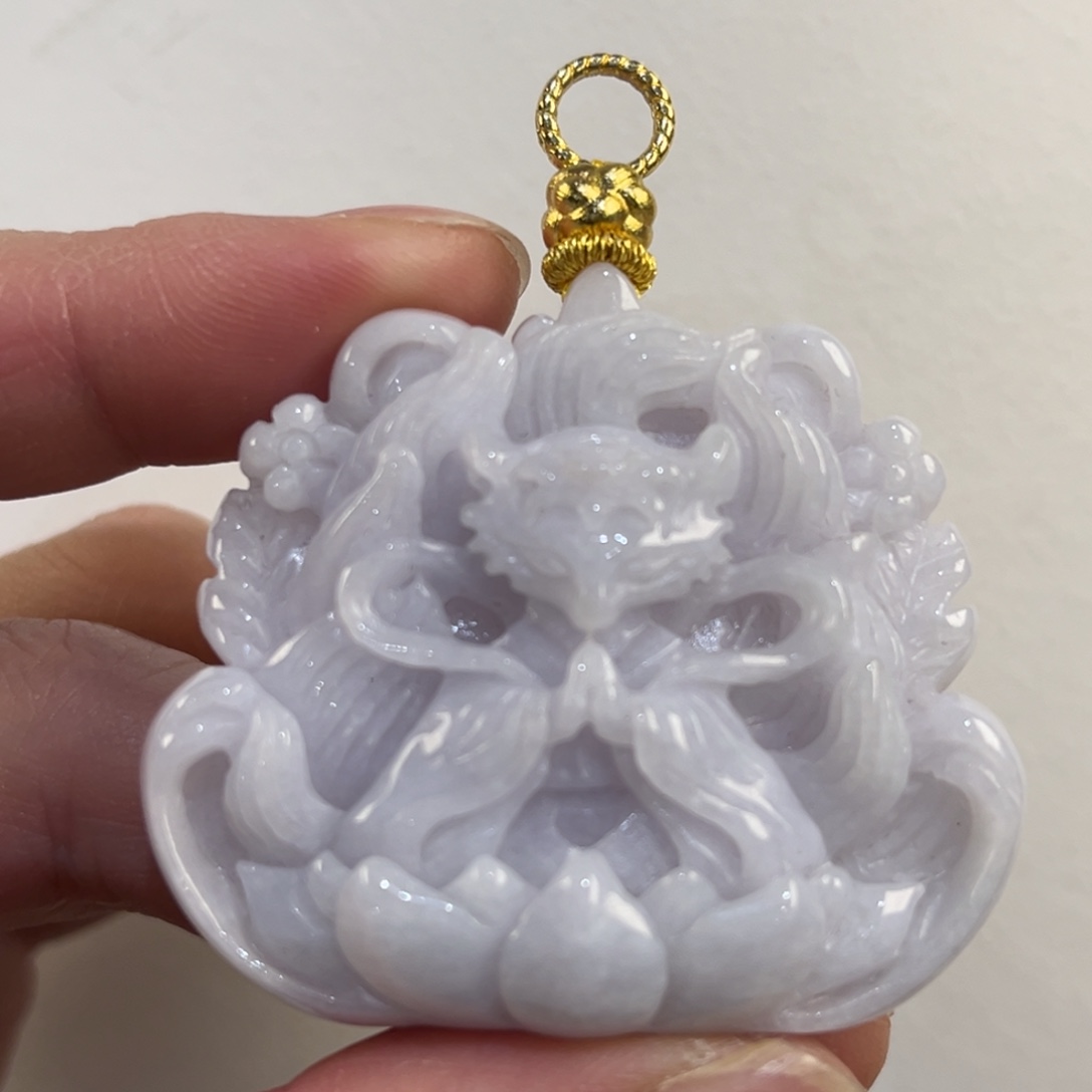翡翠未镶嵌吊坠(赠链)代编织