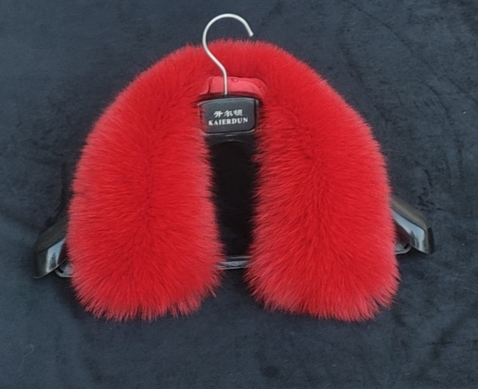 狐狸毛领真毛领冬季保暖毛毛领秋冬大毛领百搭红色时尚