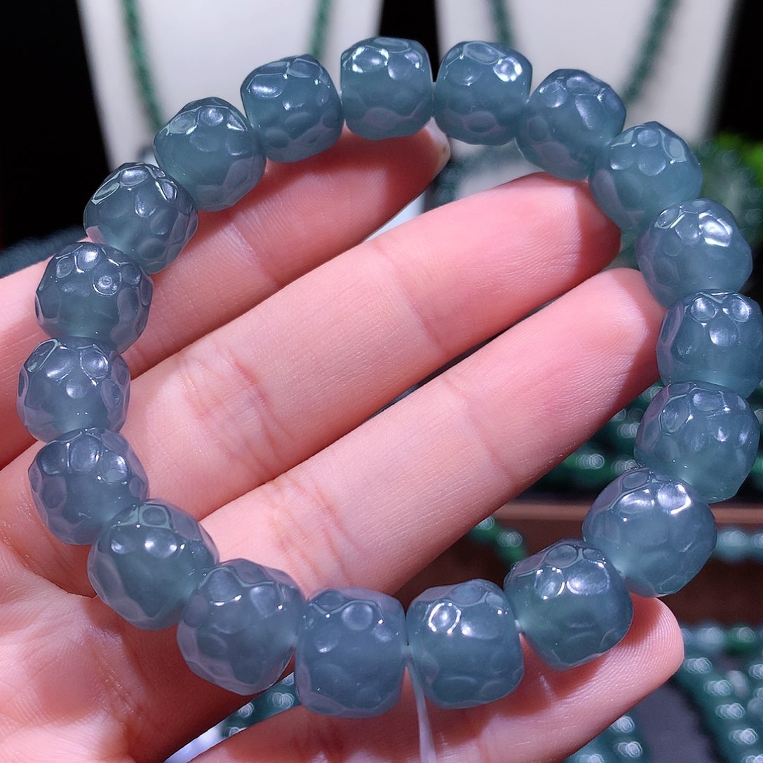 翡翠未镶嵌手链天然a货翡翠手串11.8