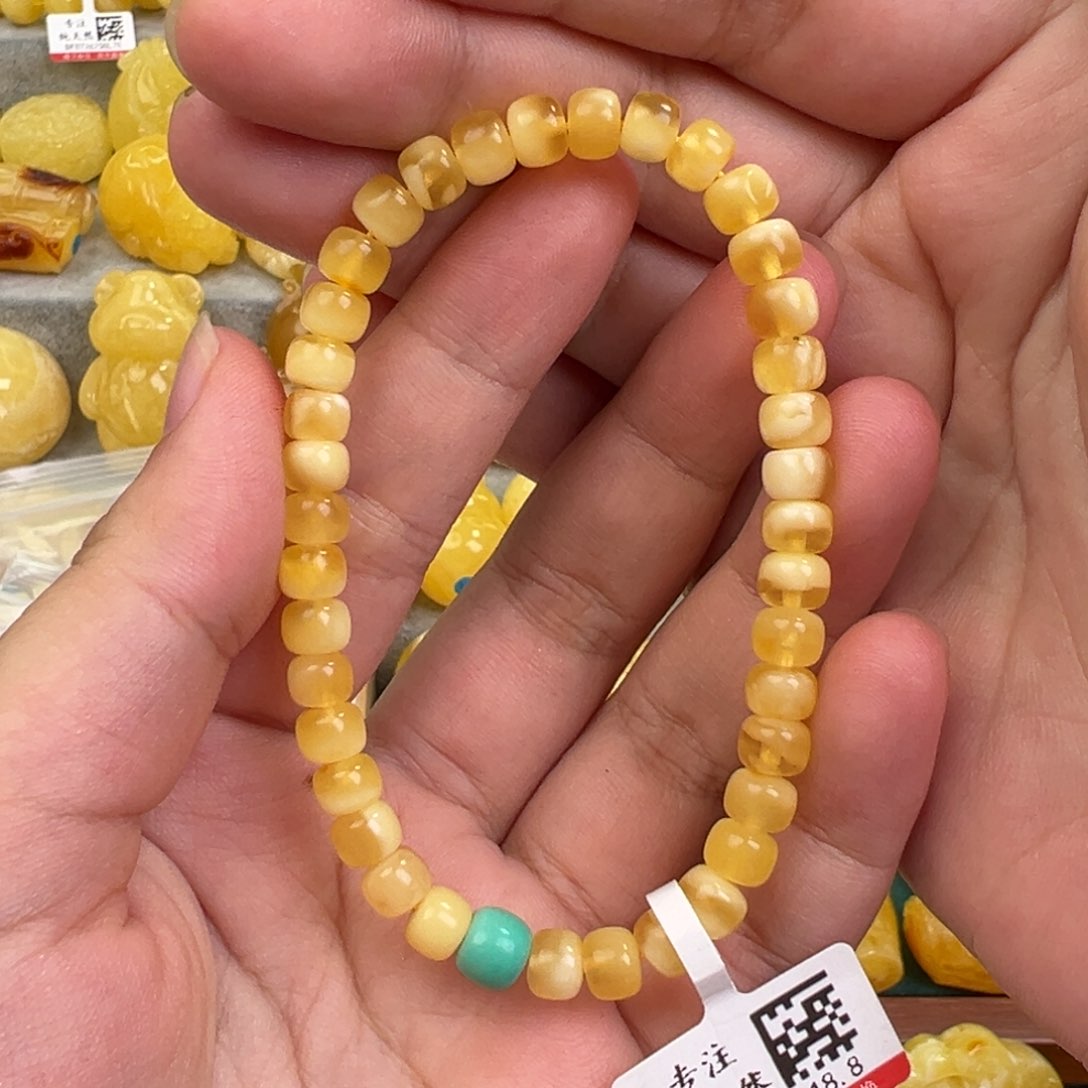 琥珀手链未镶嵌蜜蜡 