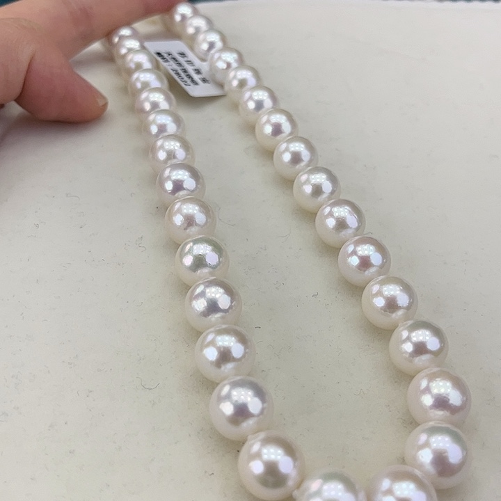 淡水珍珠颈饰银S925镶嵌卡12极光炫彩高品