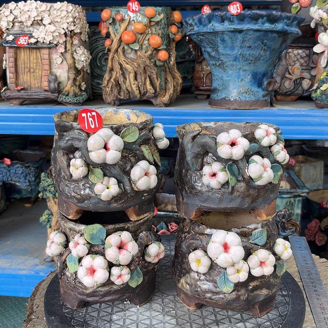静***清微瑕767 号陶然花器手工花盆