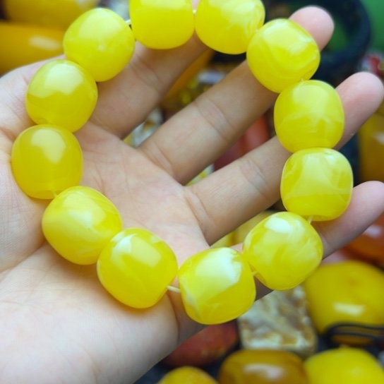 未镶嵌琥珀手链蜜蜡