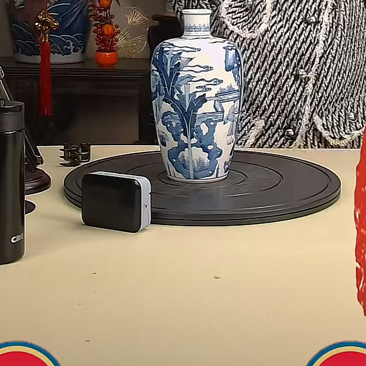 收藏/古玩清青花人物故事图梅瓶