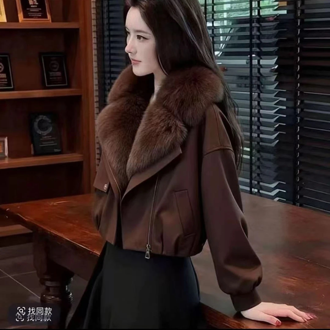 冬季加棉加厚休闲棉袄新款毛领短款棉服女宽松百搭显瘦外套3785