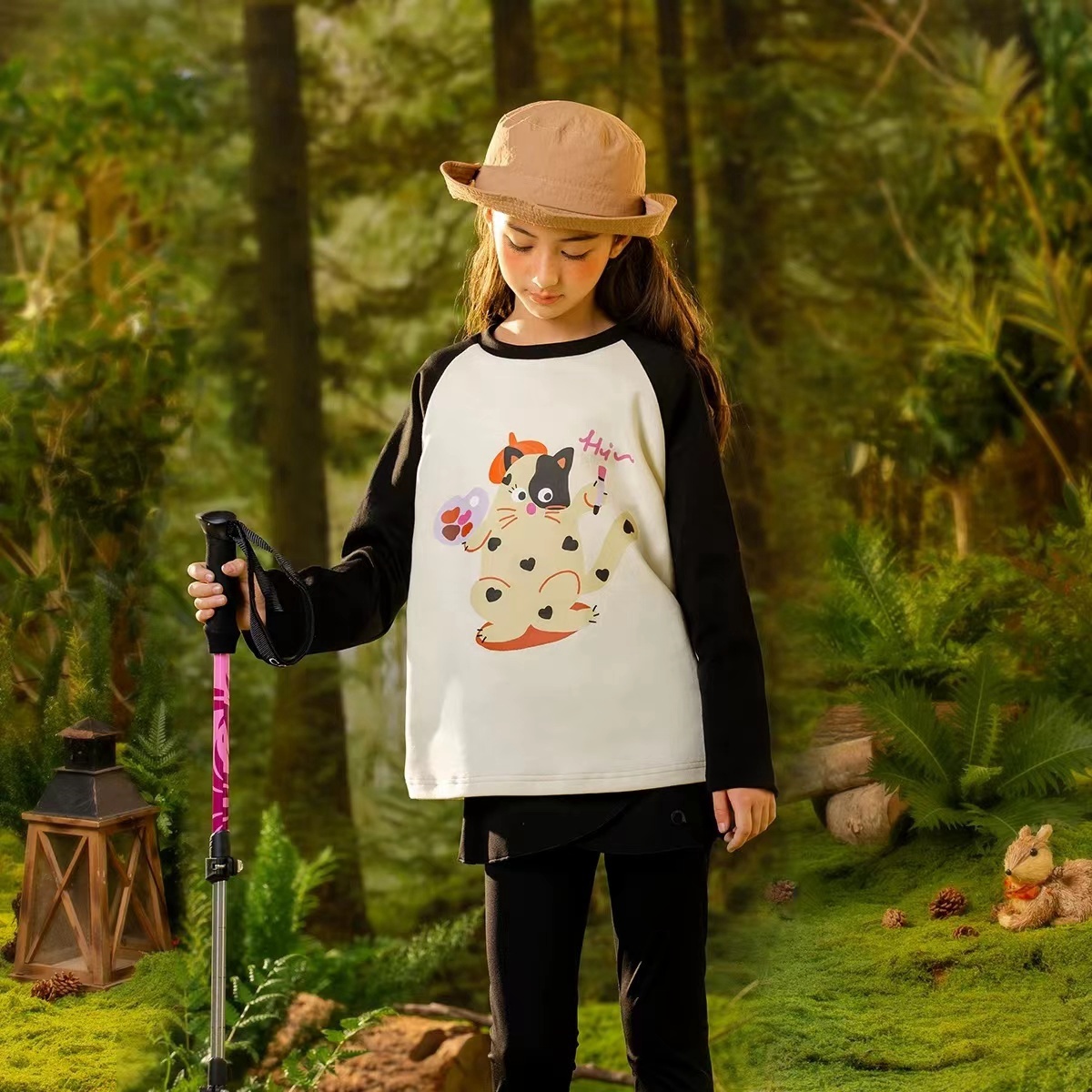 儿童2025春季卡通撞色长袖卫衣B1000