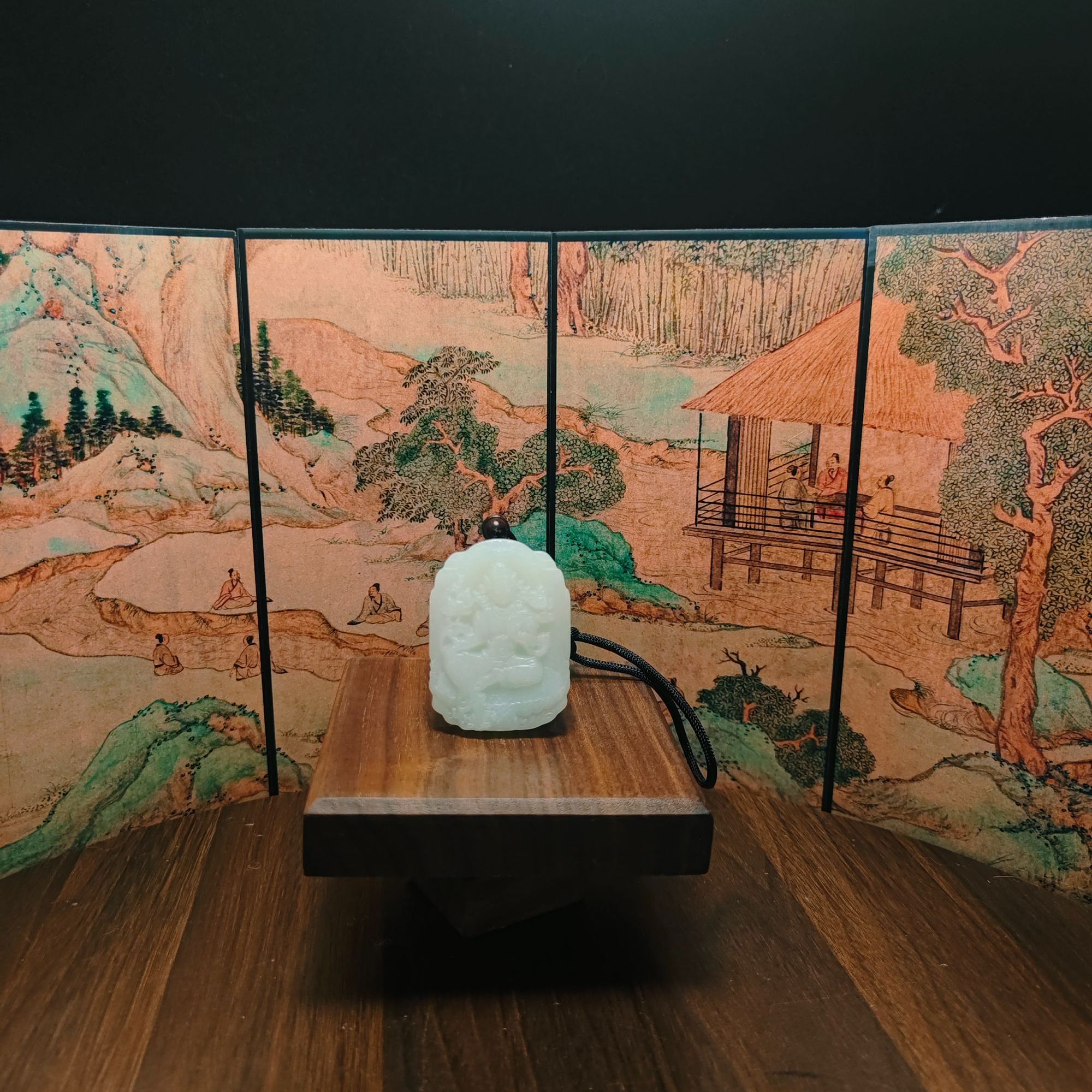 F和田玉观音吊坠0377