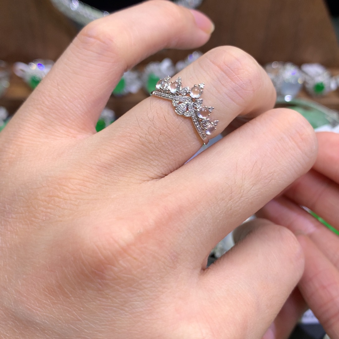 吊坠(不含链)18K金镶嵌翡翠