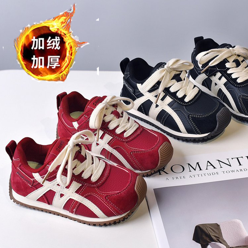 儿童阿甘鞋秋冬季新款小女孩软底女童板鞋韩版百搭男童轻便运动鞋