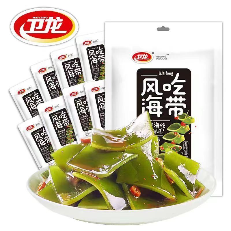 卫龙风吃海带开袋即食海藻香辣海带丝片海味麻辣条下饭菜健康零食