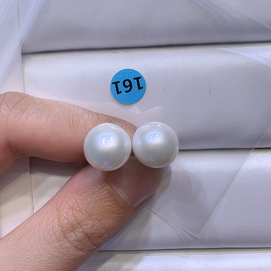 淡水珍珠耳饰银S925镶嵌