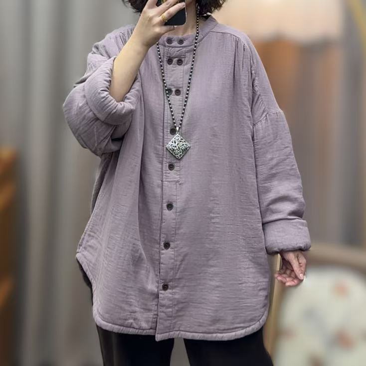 【加棉加厚】绗棉双排扣双纱棉百搭显瘦女棉衣棉服