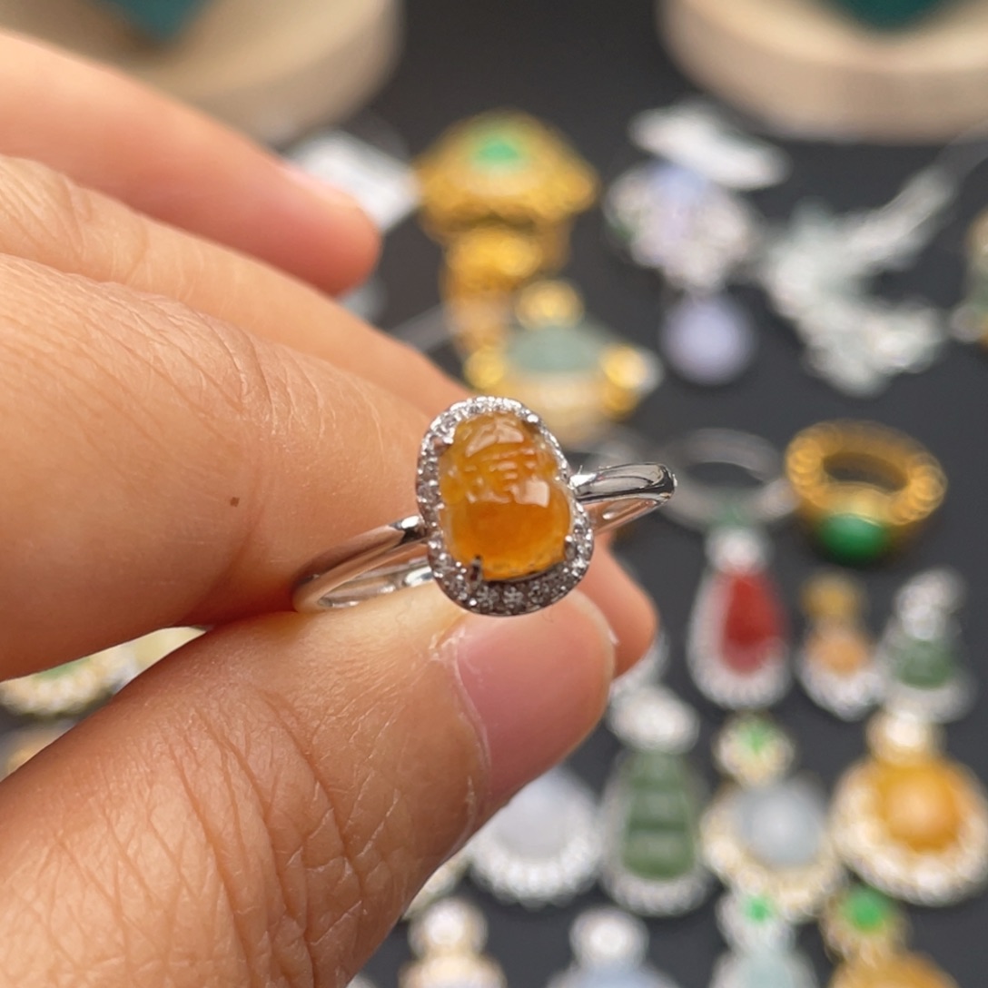 翡翠银S925镶嵌吊坠(不含链)