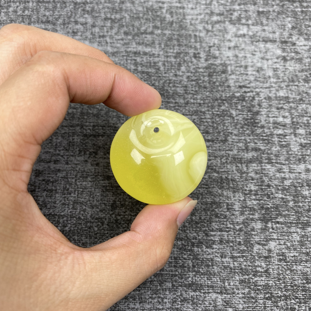 天然原矿琥珀蜜蜡意境公主扣