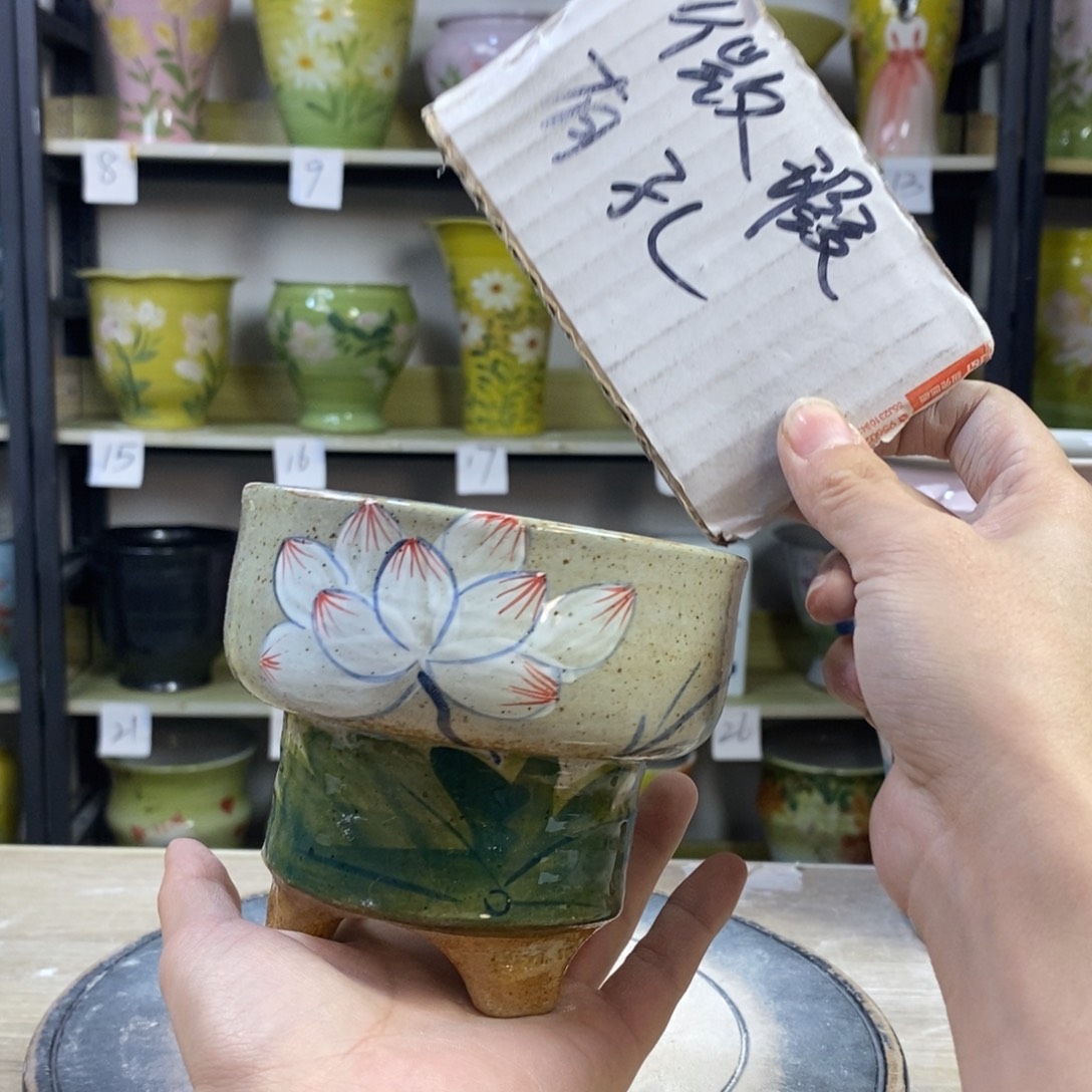 景德镇手工手绘陶瓷花盆