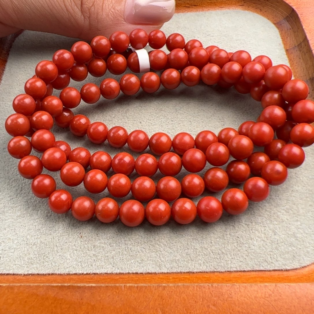 南红玛瑙未镶嵌（保山满肉哑光长链6+）