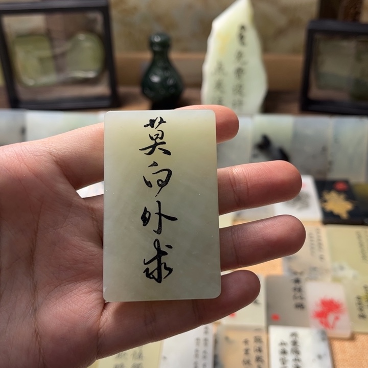 蛇纹石玉合金颈饰