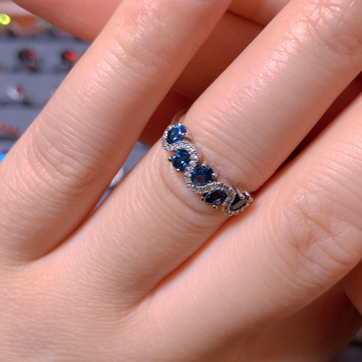 托帕石戒指银S925镶嵌?***开