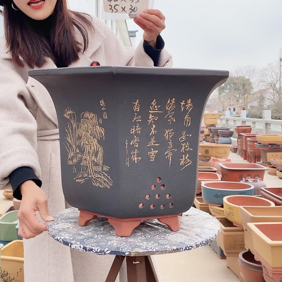 紫砂花盆紫砂花盆