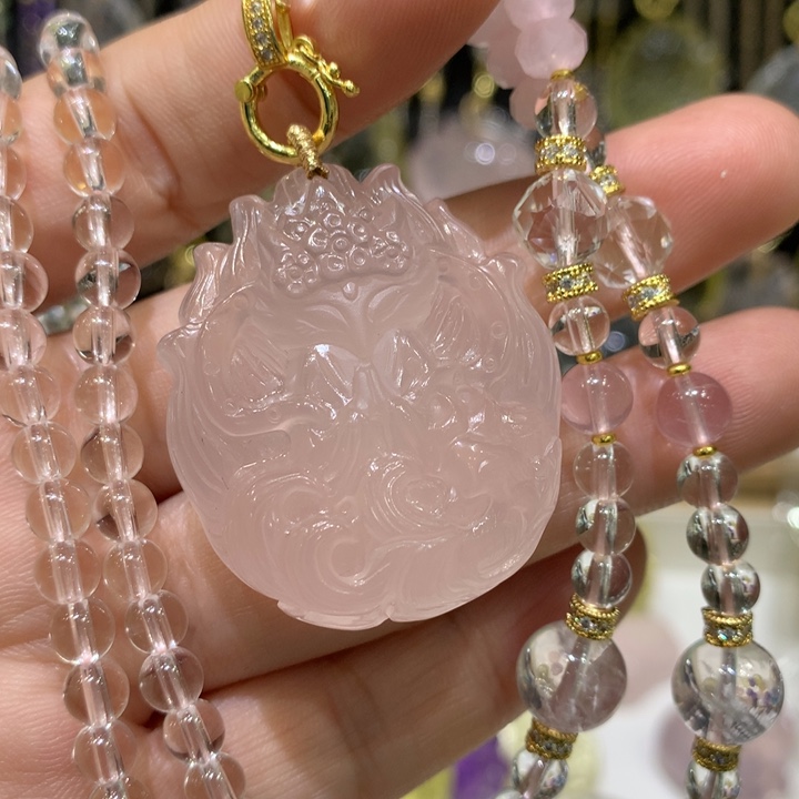 未镶嵌颈饰水晶郑*瘦天然