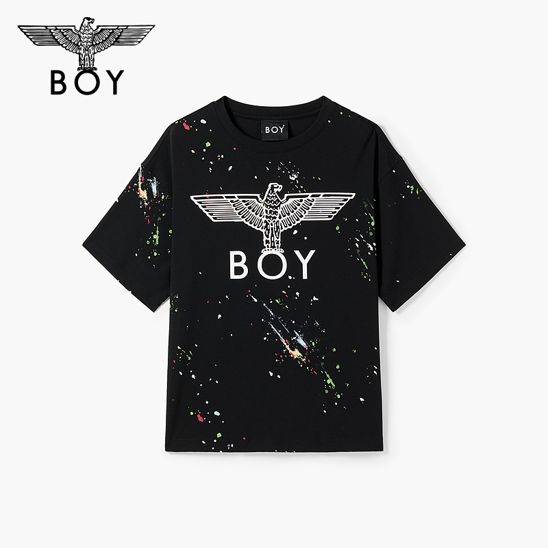 【琥珀流光】BOY夏季男女同款星空翅膀休闲时尚短袖T恤N01800