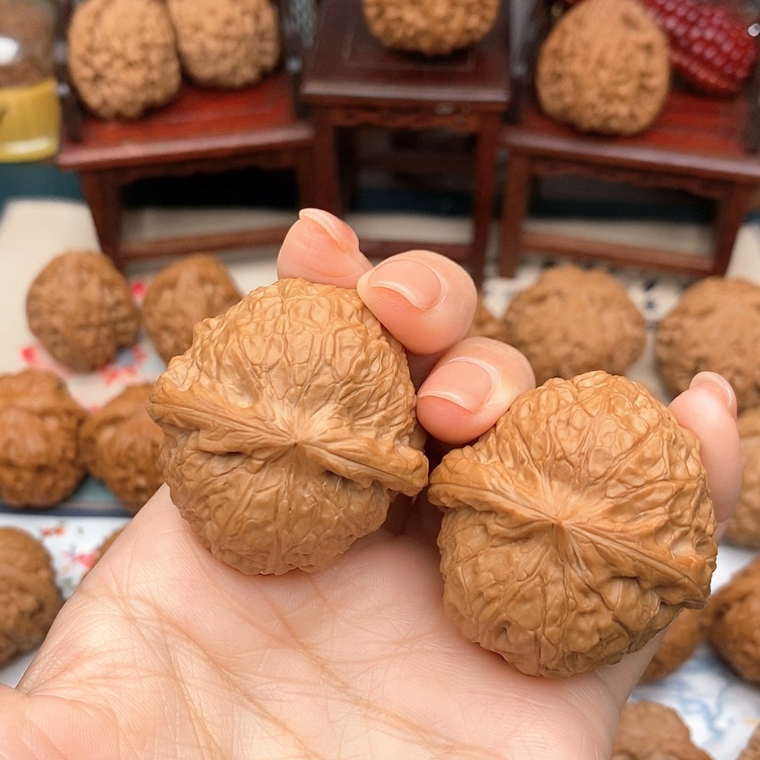 文玩核桃把件40南瓜墩