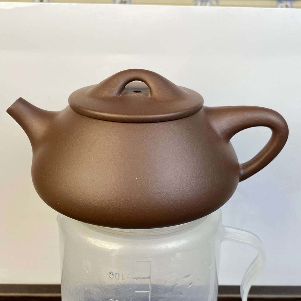 宜兴原矿紫砂 原矿本山深井紫泥石瓢壶240ml 