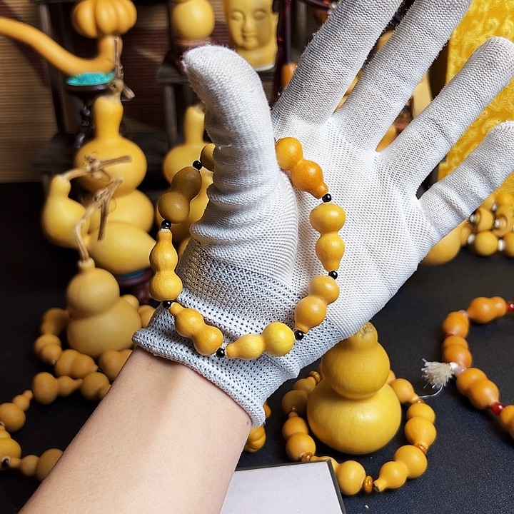 无***~葫芦颜柒文玩葫芦精品草里金手串