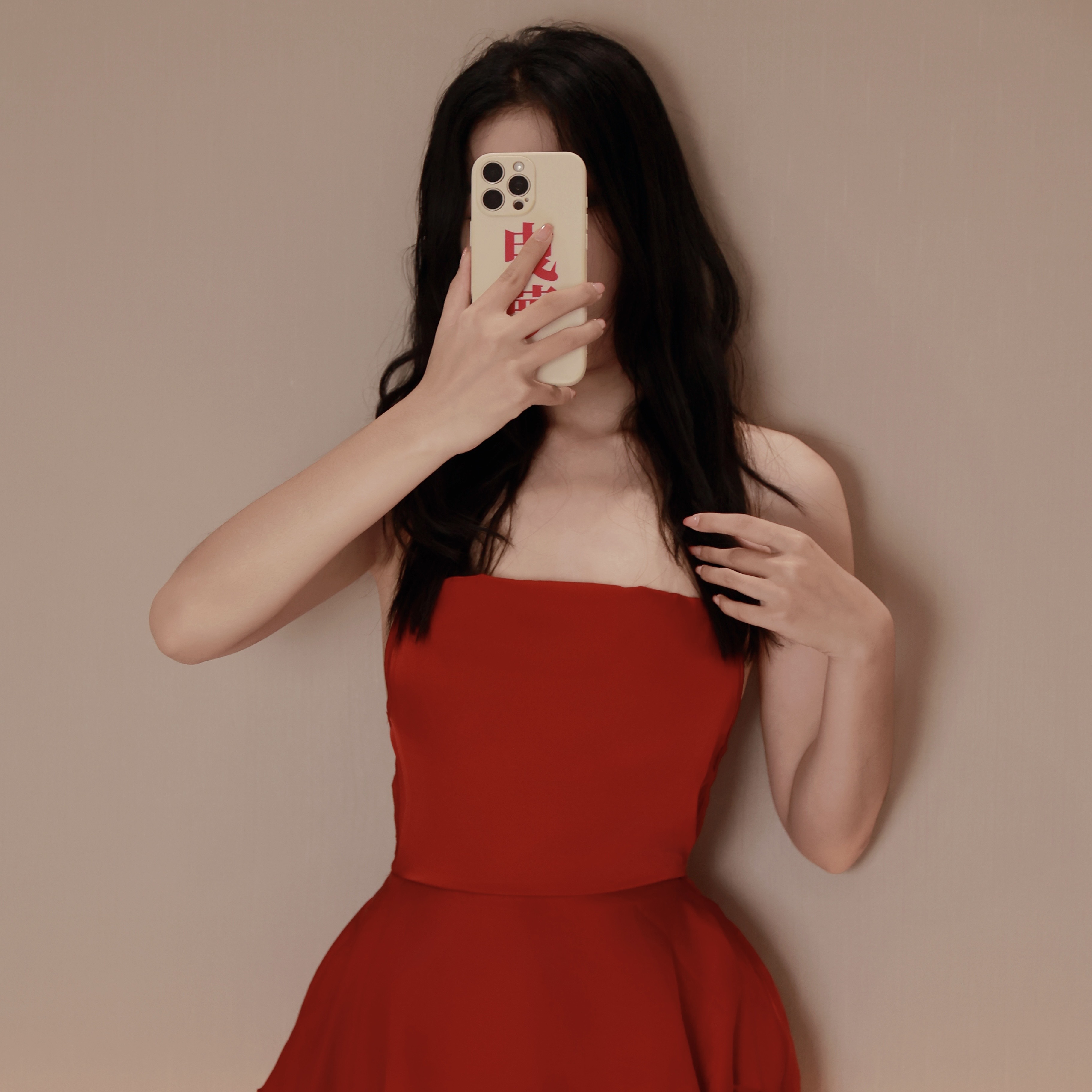 「曳夢」性感纯欲风缎面吊带睡裙女美背系带制服诱惑睡衣