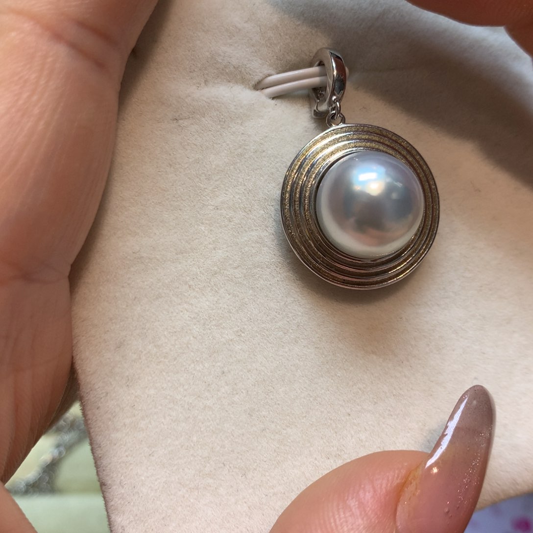 海水珍珠颈饰银S925镶嵌