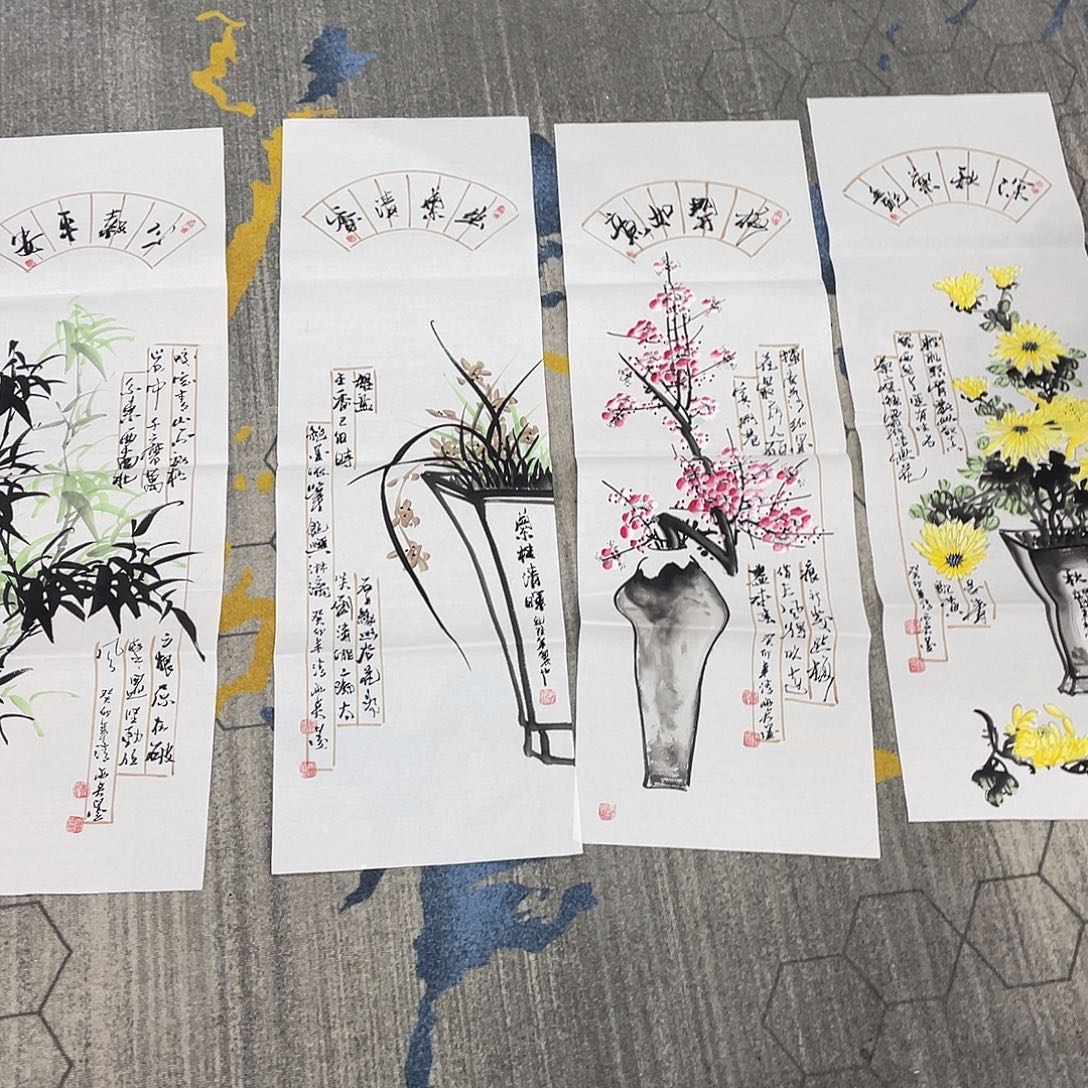 真人名画手工手绘