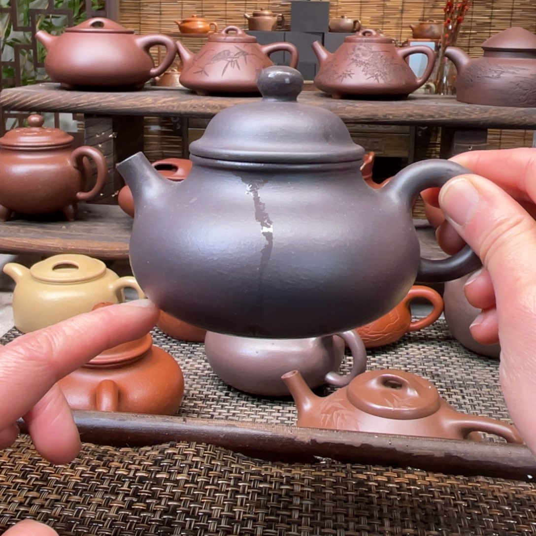 紫砂茶壶宜兴原矿紫砂手工制220