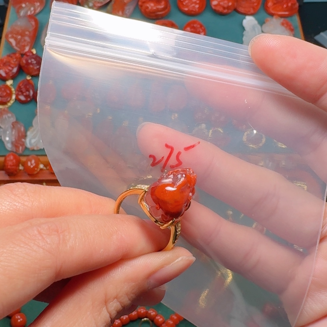 南红玛瑙南红银S925镶嵌