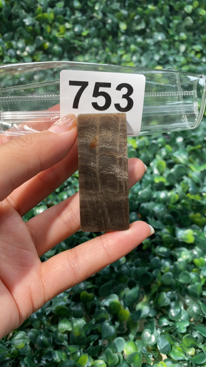 天然北票硅化玉牌子长；55mm宽：23mm厚：8mm