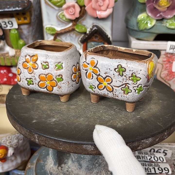 粗陶材质多肉花盆