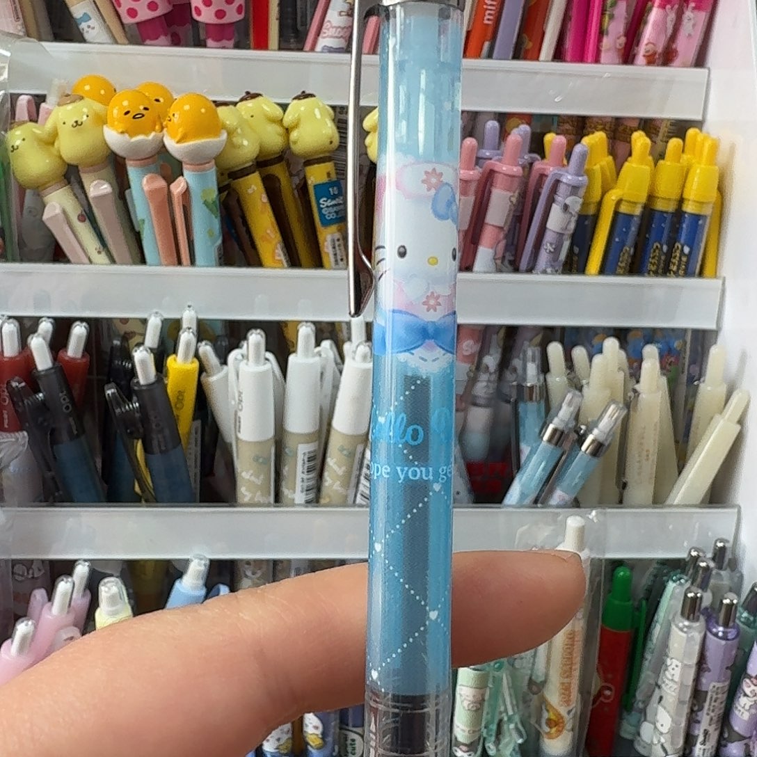 蓝色透明kt 圆珠笔一支