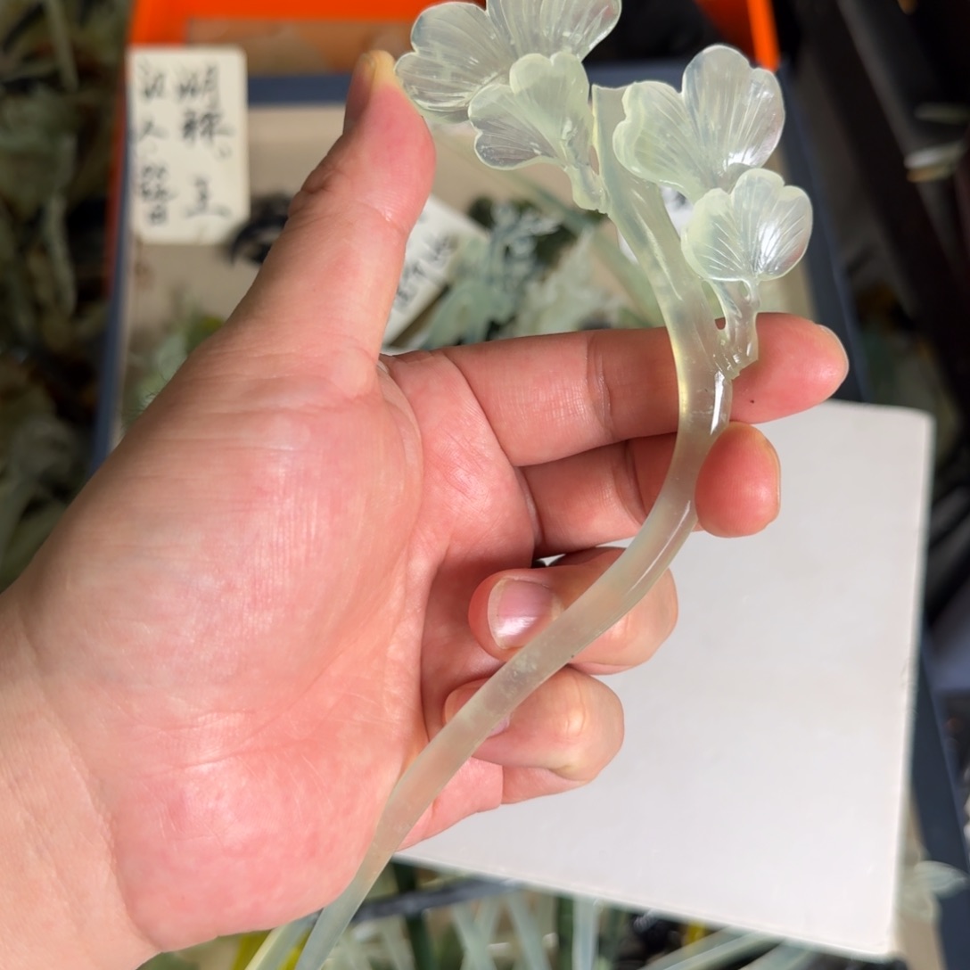 岫玉发饰未镶嵌岫玉发簪就是好看