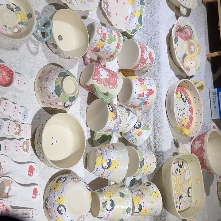 杯子陶瓷材料手工制品