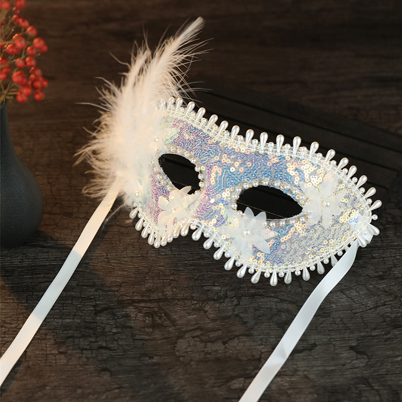 创意玩具06遮脸面具镂空钩花遮面面具