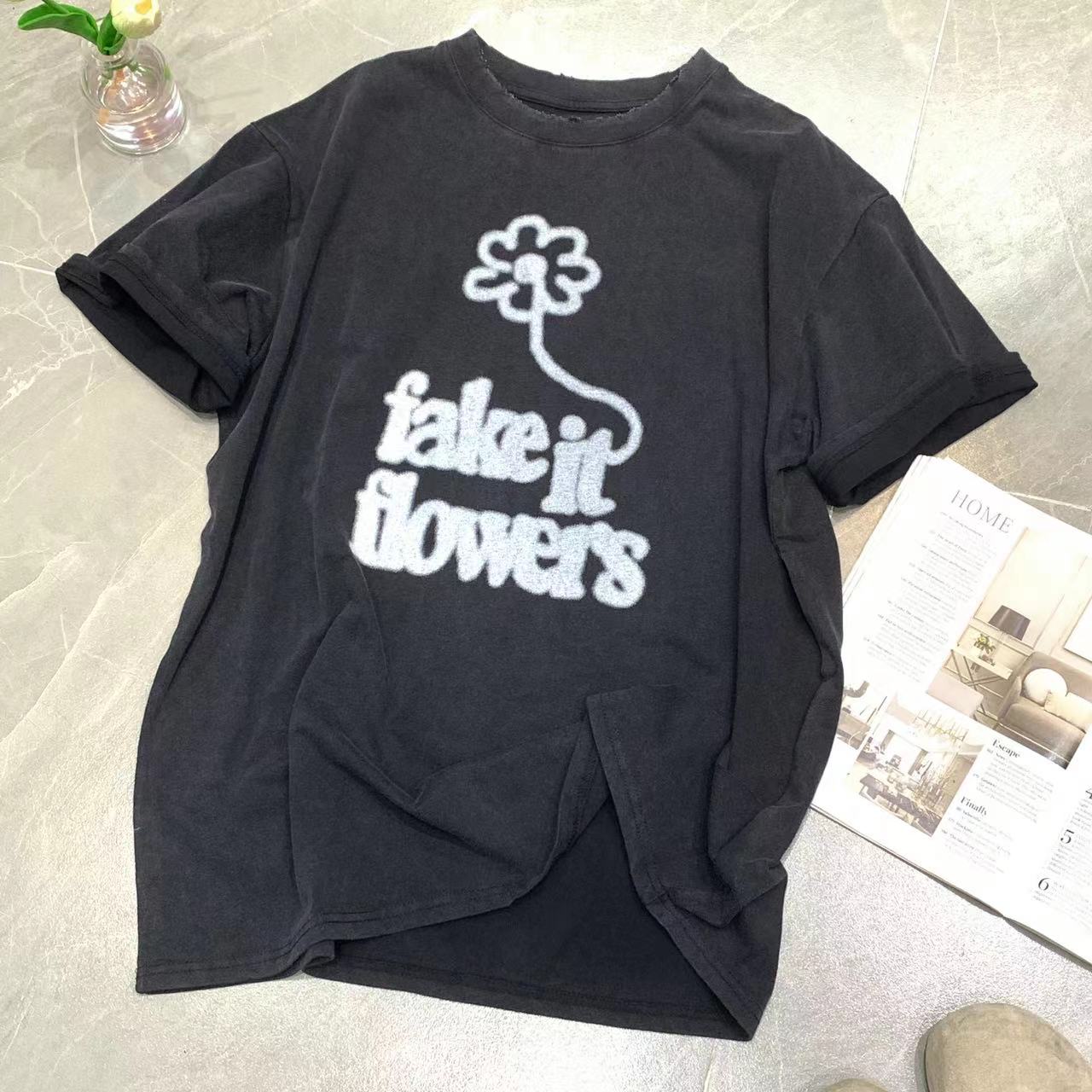 Z.X 欧货水洗破边印花短袖T恤 3339（C7）