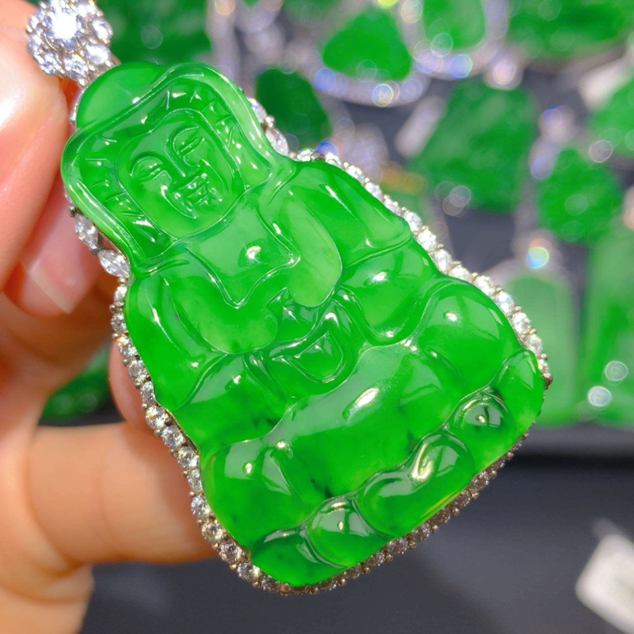 【闪购商品】翡翠颈饰银S925镶嵌11111