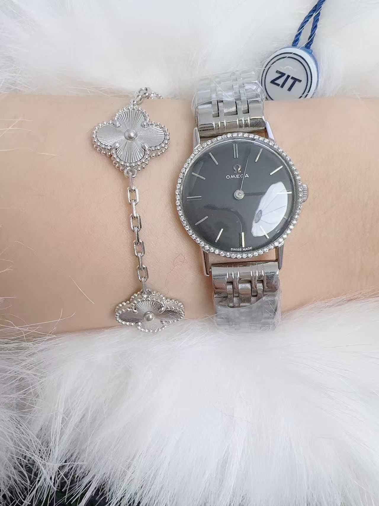 95新 Omega/欧米茄 欧米茄手动机械腕表/后镶钻/0169/yy